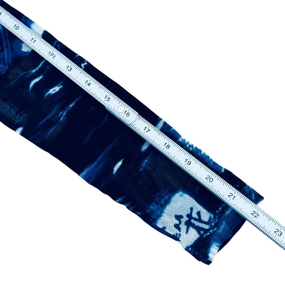 Kenzo Junior Size S Mesh Sheer Top Abstract Cityscape Japanese Characters Y2K‎ - Picture 11 of 12